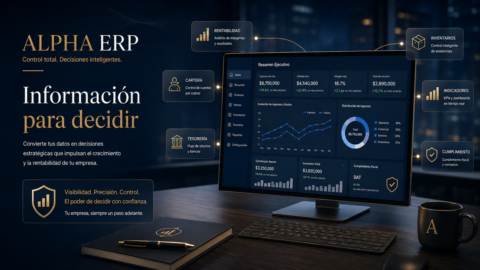 Control empresarial con Alpha ERP